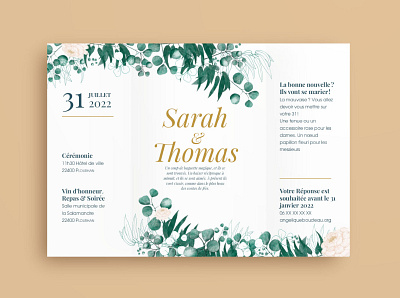 Wedding invitation-envelop card envelop eucalyptus flower foliage gimp illustration inkscape peonies scribus