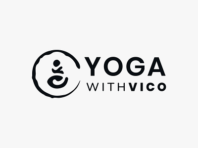 Yoga with Vico - independent yoga teacher 1/4 branding enso inkscape logo yoga logo