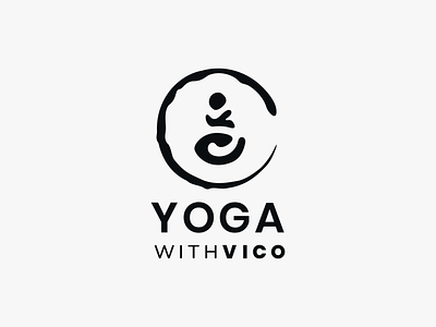 Yoga with Vico - independent yoga teacher 2/4 branding design enso inkscape logo yoga yoga logo