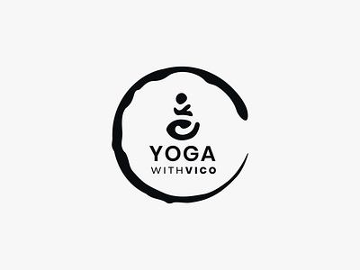 Yoga with Vico - independent yoga teacher 3/4 branding enso inkscape logo yoga yoga logo