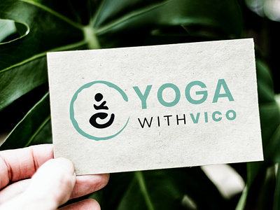 Yoga with Vico - independent yoga teacher buisness card enso inkscape logo yoga yoga logo