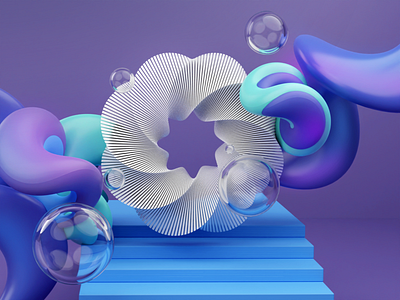 Composition Jam 3 3d 3d art abstract art blender blender3d cgi colors design forms geometric illustration render shapes