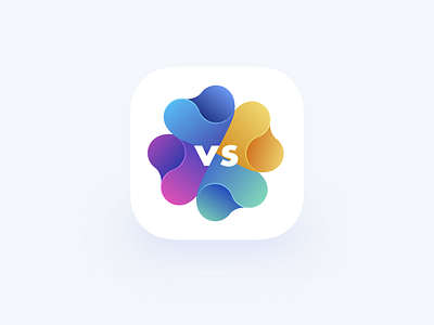 Versus app icon app app icon app icon design application design icon logo mobile app photos ui vector