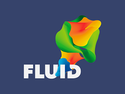 Fluid abstract branding colorful design fluid illustration typography vector visual design