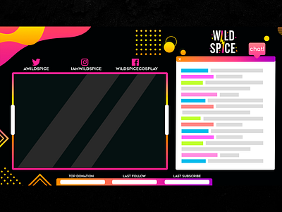 Wild Spice Overlay banner design design layout layout desing layoutdesign layouts overlay overlays twitch twitch.tv