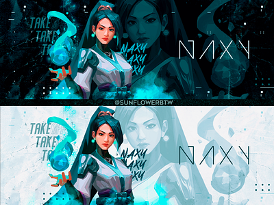 Valorant Header for Naxy banner design design header header design headers twitch twitch.tv twitter banner valorant youtube banner