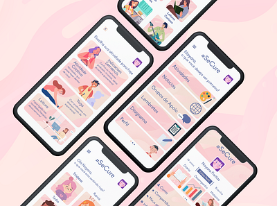 #SeCure - Mental Health App app app design branding design ux ui uxdesign