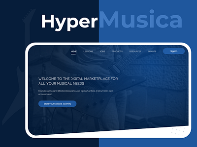 HyperMusica adobexd design designer illustration illustrator templatedesign ui user experience userinterface uxdesign webdesign website xd xd design