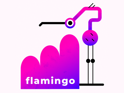 Hello, i'm Flamingo bird illustration characterdesign flamingo illustration landingpage vectorart webdesign