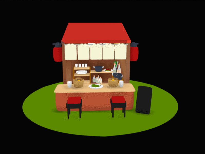 Tiny Ramen House / Day ver. by irem özak on Dribbble