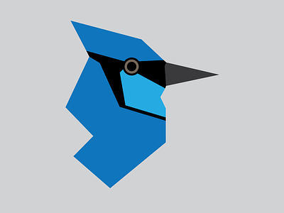 Blue Jay bird blue bluejay illo illustration vector wjs