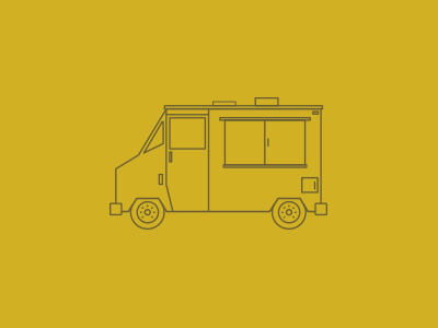 Food Truckin' food truck lines logo truck vector