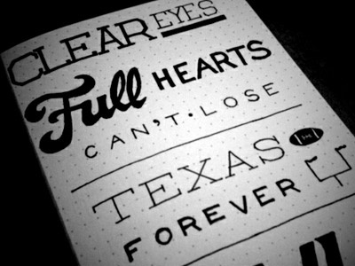 RIP: Friday Night Lights lettering sketch typography