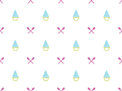 Di'lishi FroYo Pattern design frozen yogurt patter logo vector wall art branding