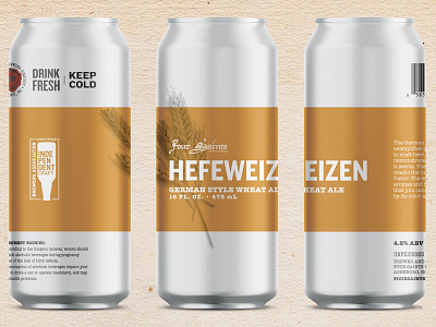 Hefeweizen beer can craftbeer label packaging