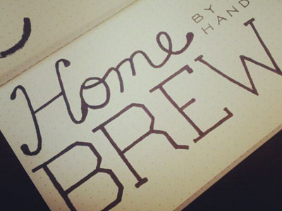 (Semi)Daily Type Sketch 011 beer brew by hand hand lettering homebrew lettering sketch type typography