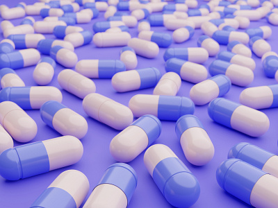 3D Medical pills in focus 2019 3d covid graphic design illustration medical motion graphics pills