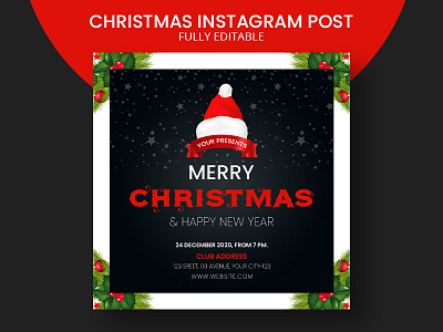 Christmas instagram post creative Premium Psd 3d design chiropractor christian christmas card christmas tree design food food and drink merry xmas psd social media banner social media templates socialmedia
