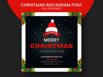 Christmas instagram post creative Premium Psd