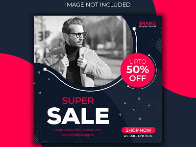 super sale fashion instagram social media banner template