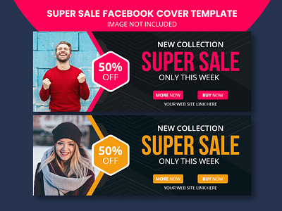 new collection super sale facebook cover template