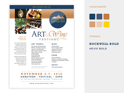 Morgan Hill Marathon - Art & Wine Festival Flyer