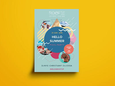 Hello Summer - A3 Poster design graphicdesign party poster summer