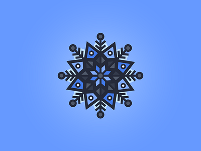 Snowflake blue cold flat holidays icon illustration line simple snow snowflake winter