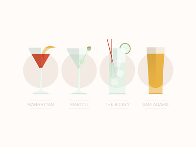 Drink Icons drinks flat icon set iconography icons illustration minimal