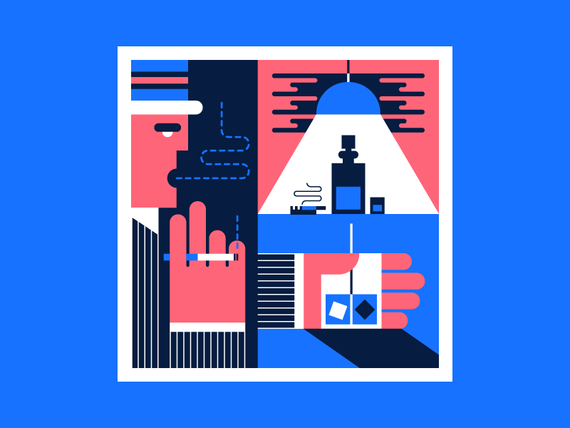 Bar illustration by Jacob Pinson on Dribbble