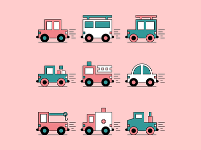 Vehicle Illustrations car icon icons illustration pink truck vehicle