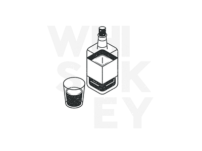 Whiskey illustration. bottle drinks icon icons illustration isometric kentucky type whiskey