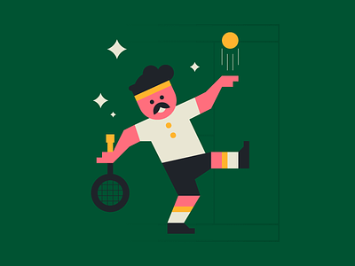 Tennis Player art character character illustration green icons illustration sport sports tennis vector