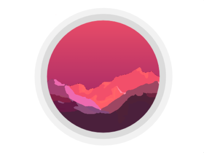 Mountains at Dusk II design vector