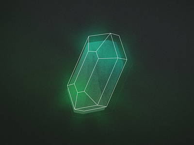 Emerald crystal crystal glow glowing illustration