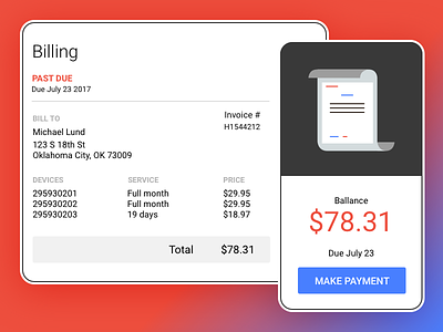 Take my money you beautiful gradient account billing gradient illustration material design payment ui ux