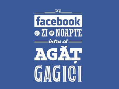 Gagici pe facebook facebook typography