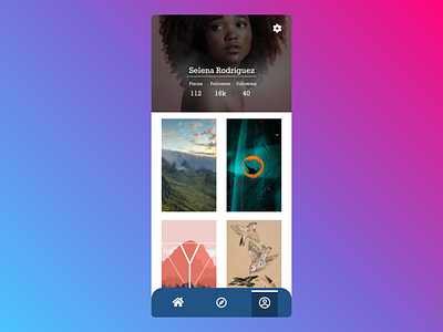 Daily UI #006 Profile Screen app design figma minimal mobile app mobile app design product productdesign ui ux