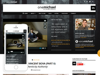 Onemichael - Resposive Website clean css development html landing media page queries responsive simple website