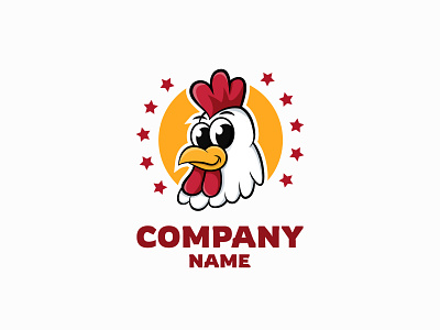 Chicken Logo character chicken clean cool eyecatching flat fun illustration logo logo design mascot logo unique logo