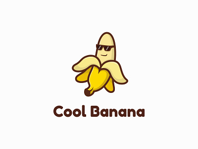 Cool Banana banana brand identity cool cool logo fruit illustration fruit logo illustration logo logo design mascot logo unique