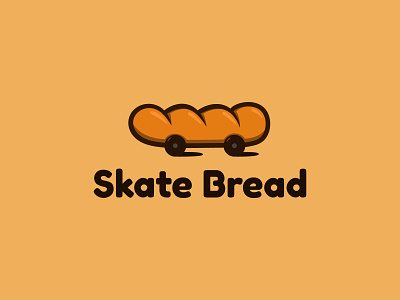 Skate Bread baguette brand identity branding bread illustration logo logo design skateboard unique logo vector