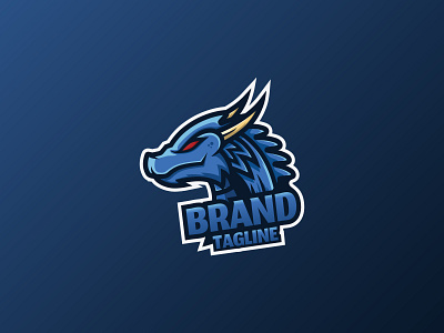 Esports Dragon aggressive blues branding design dragon dragon logo esport esportlogo esports iconic logo illustration logo mascot logo