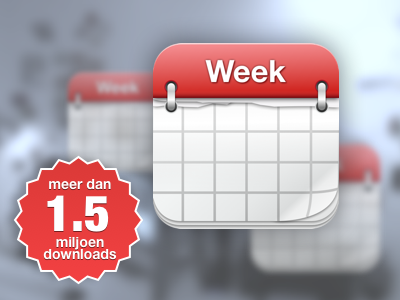 Week Cal icon cal calendar final icon red utilitap week weekcal