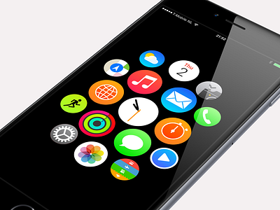 Apple Watch iPhone 6 Plus interface webapp