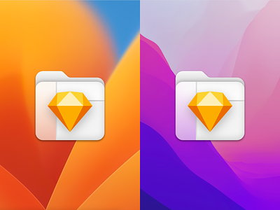 Sketch macOS Folders (adaptive colors)