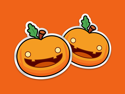Pumpkin Pins cute halloween october orange pins pumpkins smile stickermule