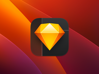 Sketch Dark Icon apple black dark darkmode diamond icon mac macos sketch sketchapp