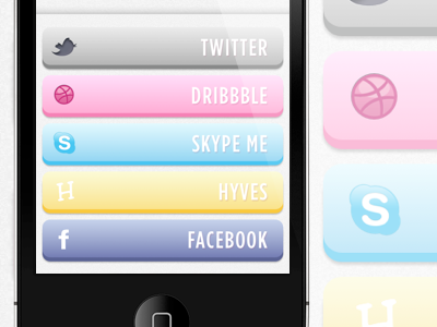 Mobile site buttons buttons colors iphone