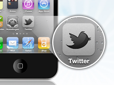 Simple NewTwitter icon @2x bird grey icon iphone newtwitter noise twitter